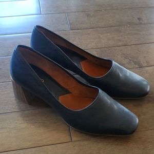 Franco Sarto Neveah Block Heel Leather Pumps